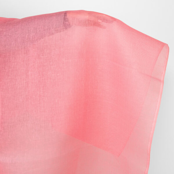 Tissu de lin transparent rose vif