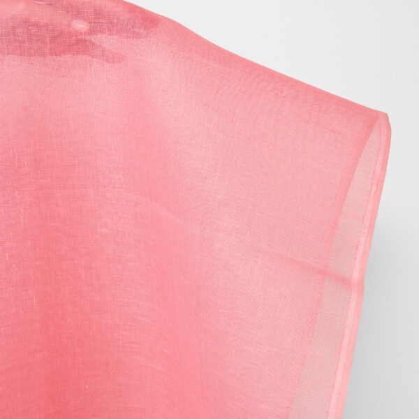 Tissu de lin transparent rose vif – Image 2