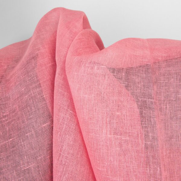 Tissu de lin transparent rose vif – Image 3