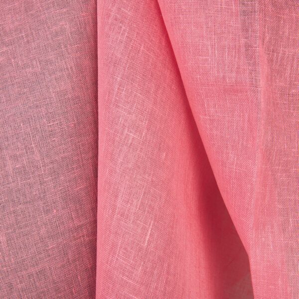 Tissu de lin transparent rose vif – Image 4