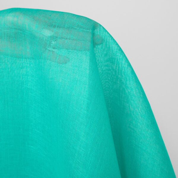 Tissu de lin transparent vert turquoise vif – Image 3