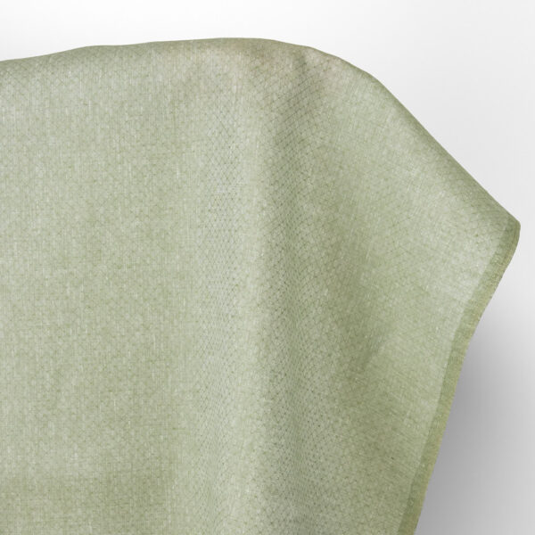 Tissu de lin vert sauge pâle à motifs de diamants