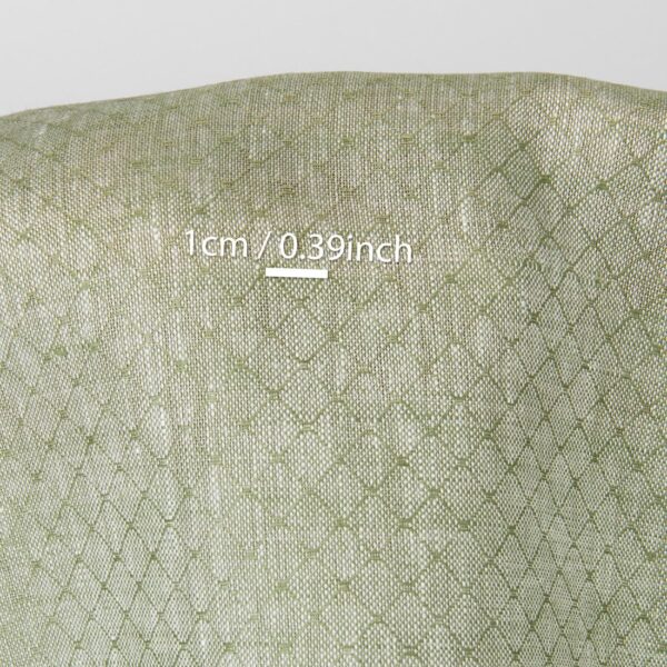 Tissu de lin vert sauge pâle à motifs de diamants – Image 4