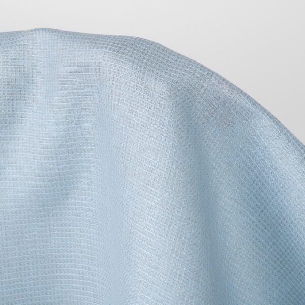 Tissu de lin gris pâle bleu gaufré – Image 2