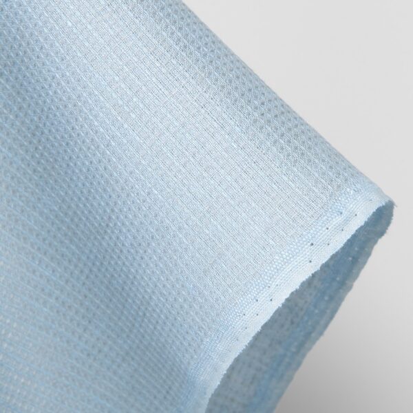Tissu de lin gris pâle bleu gaufré – Image 5