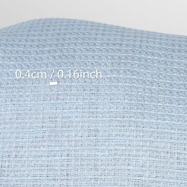 Tissu de lin gris pâle bleu gaufré – Image 4