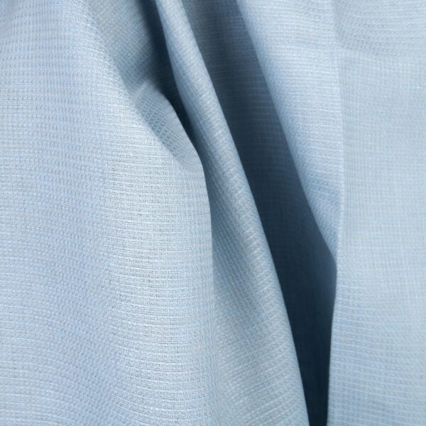Tissu de lin gris pâle bleu gaufré – Image 6
