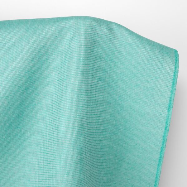 Tissu de lin gaufré vert turquoise vif