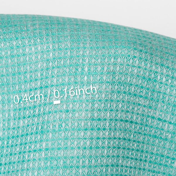 Tissu de lin gaufré vert turquoise vif – Image 4