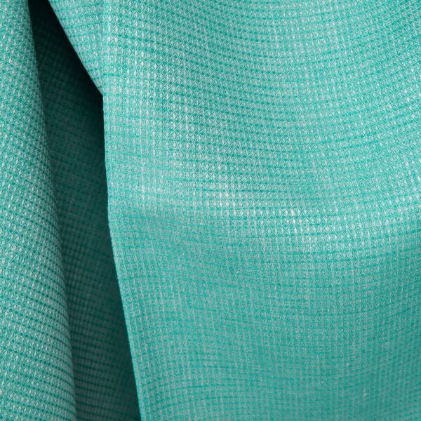 Tissu de lin gaufré vert turquoise vif – Image 5