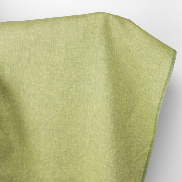 Tissu de lin mélangé jaune clair et vert