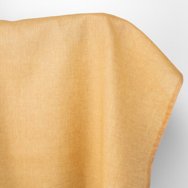 Tissu de lin mélangé jaune clair et argile