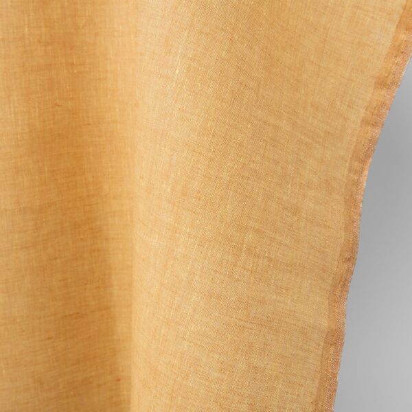Tissu de lin mélangé jaune clair et argile – Image 3