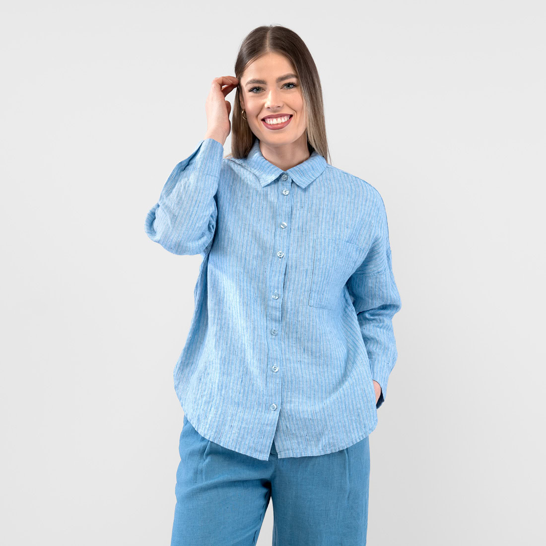 ODILE WEST Chemise rayé bleu 1 ODILE WEST Chemise rayé bleu