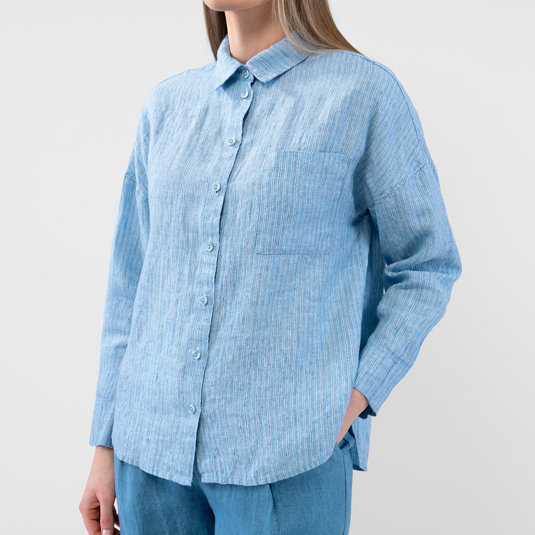 ODILE WEST Chemise rayé bleu 4 ODILE WEST Chemise rayé bleu – Image 4