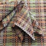 VIOLA Serviette de table brun vert