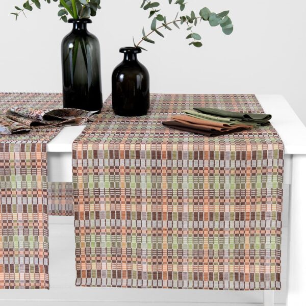 VIOLA Chemin de table marron vert – Image 2