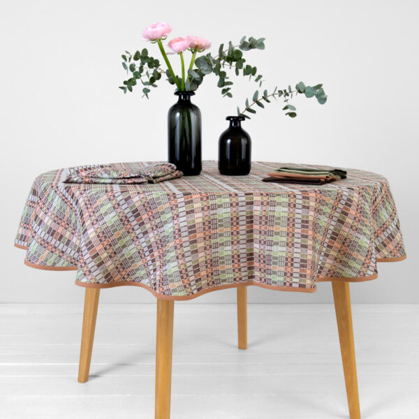VIOLA Nappe ronde/ovale marron vert