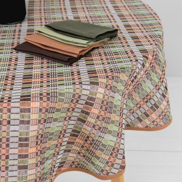 VIOLA Nappe ronde/ovale marron vert – Image 3
