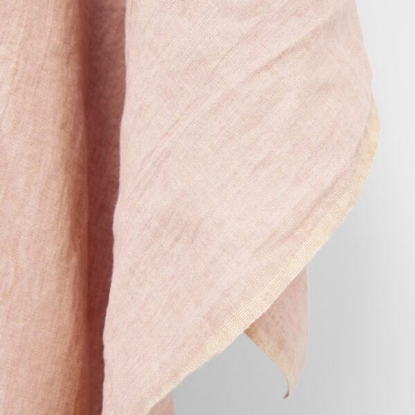 Tissu de lin rose poussiéreux-beige, lavé – Image 2