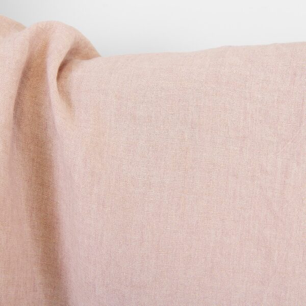 Tissu de lin rose poussiéreux-beige, lavé – Image 4