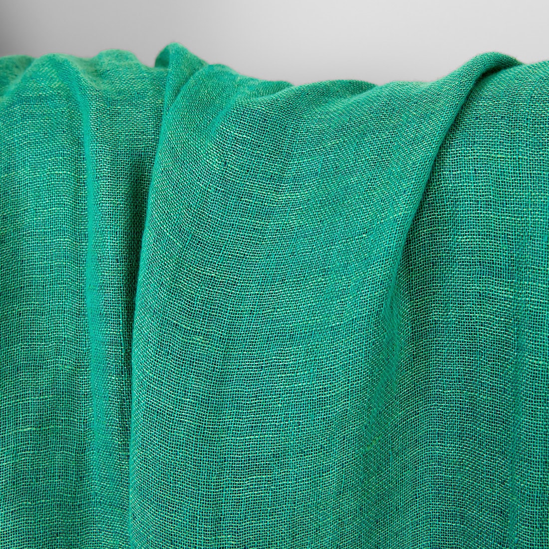Tissu de lin double face bleu et vert froid, lavé 4 Tissu de lin double face bleu et vert froid, lavé – Image 4