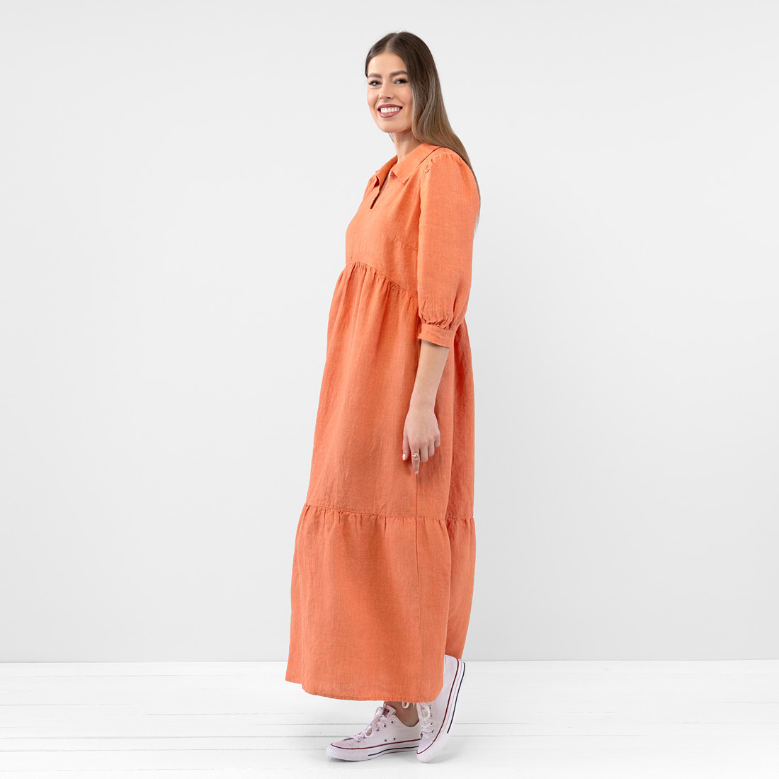 ANETTE Robe orange 2 ANETTE Robe orange – Image 2