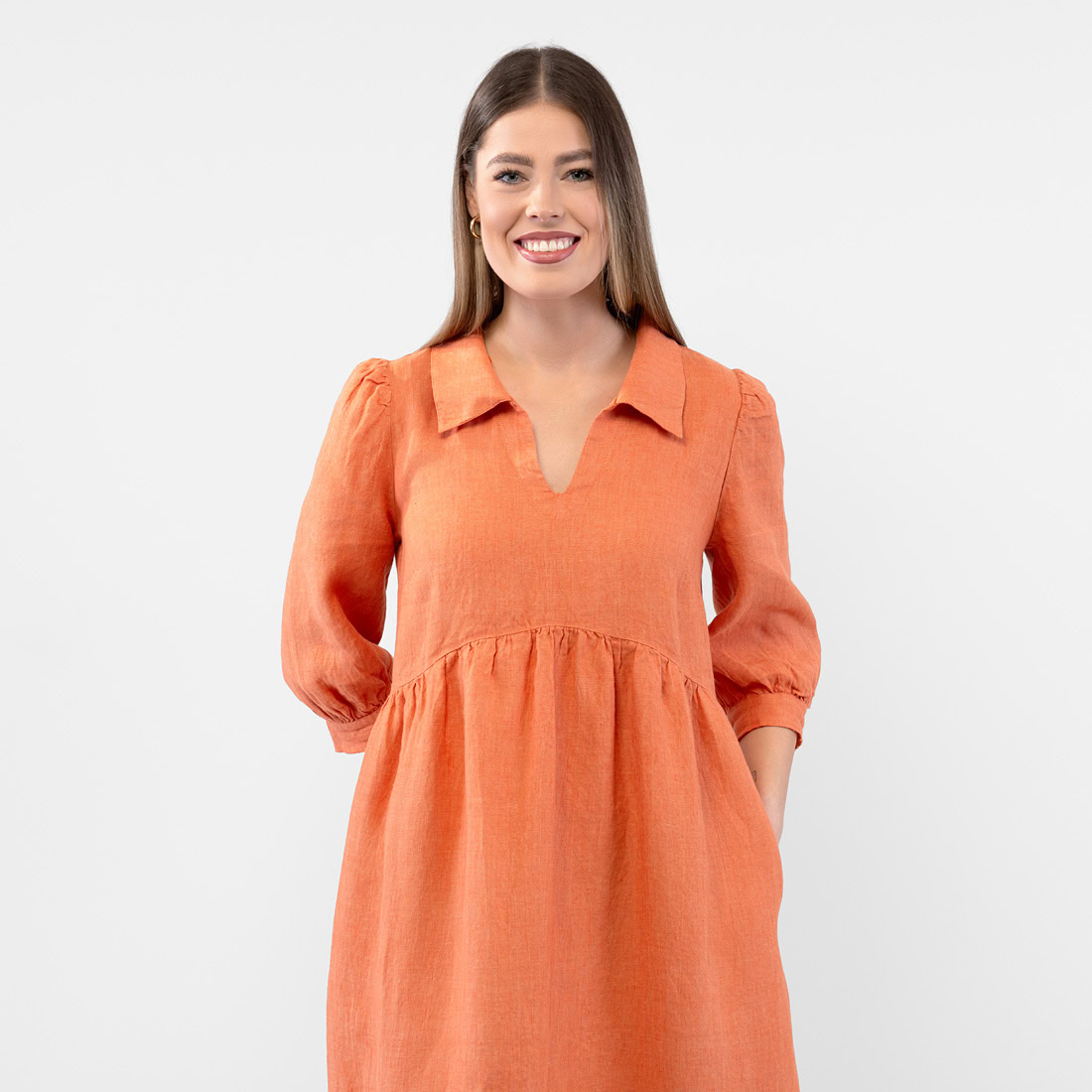ANETTE Robe orange 3 ANETTE Robe orange – Image 3