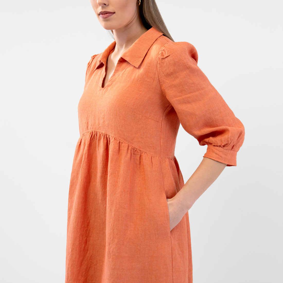 ANETTE Robe orange 5 ANETTE Robe orange – Image 5