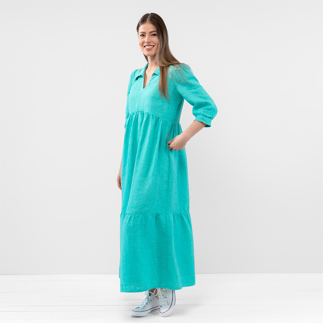 ANETTE Robe turquoise 2 ANETTE Robe turquoise – Image 2