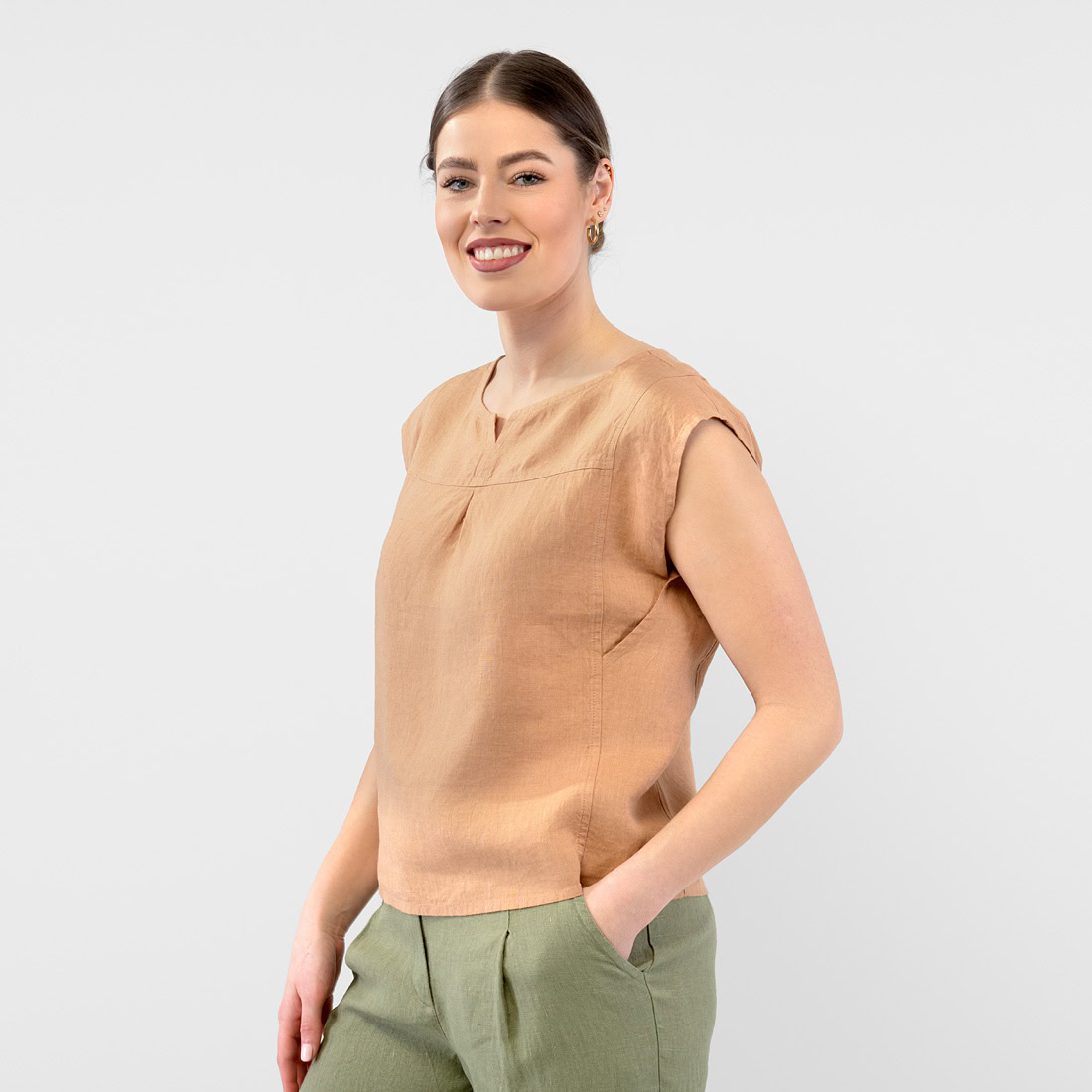 YUTA Blouse brun 3 YUTA Blouse brun – Image 3