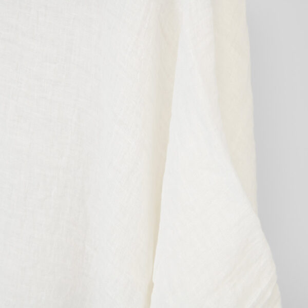 Tissu en lin voile blanc cassé, lavé – Image 3