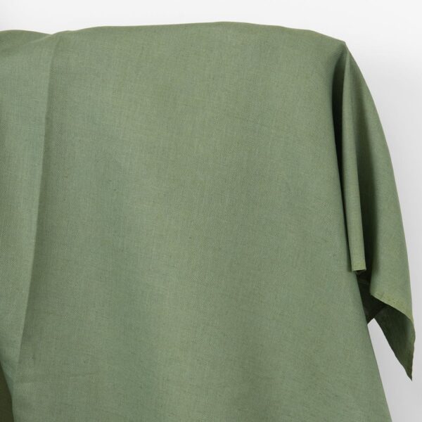 Tissu lin et coton sergé vert sauge et bleuté