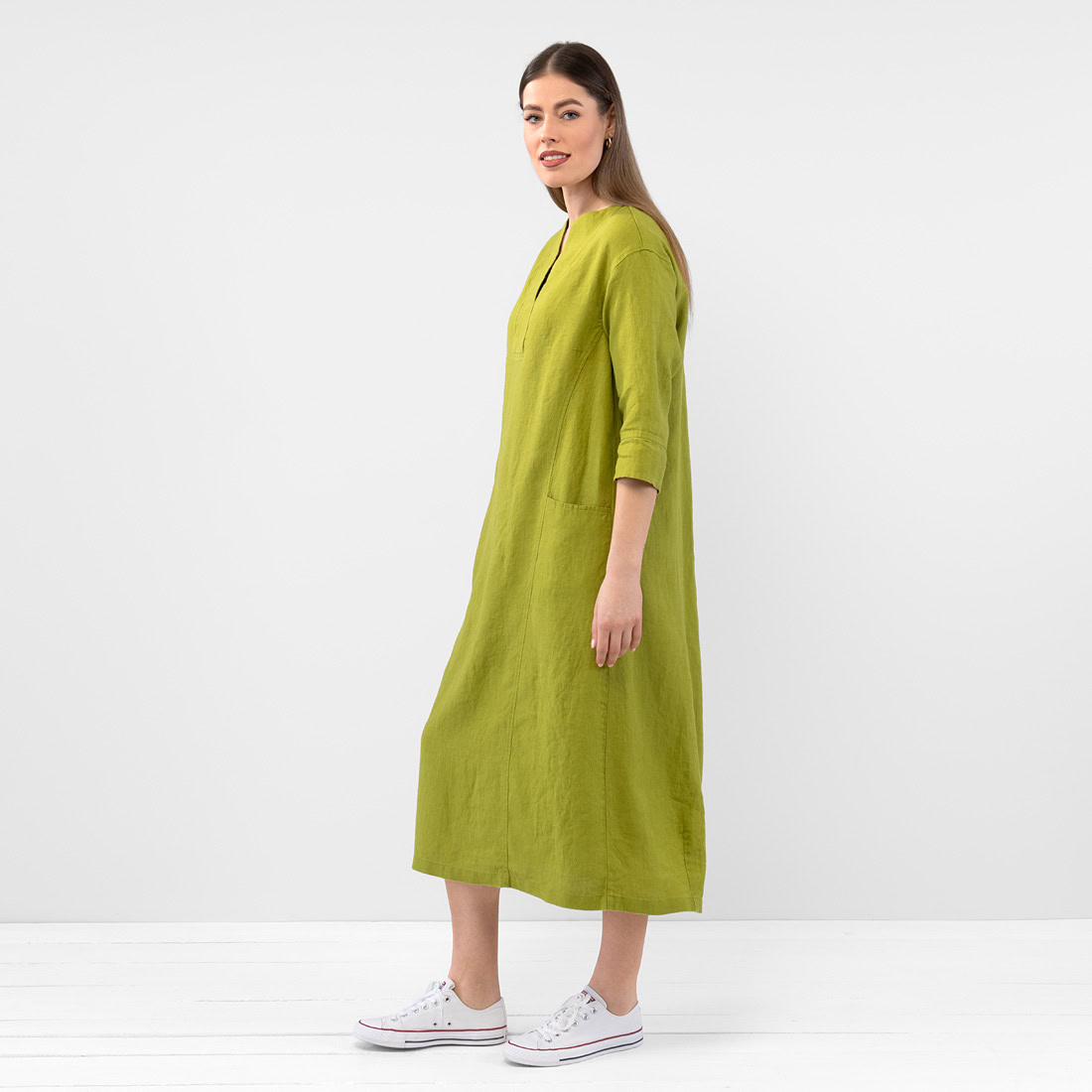 GLENN Robe vert poire 2 GLENN Robe vert poire – Image 2