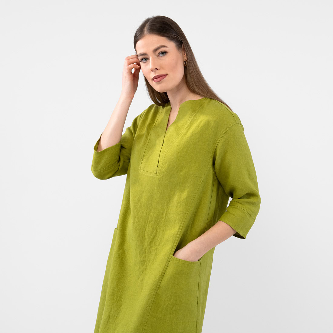 GLENN Robe vert poire 3 GLENN Robe vert poire – Image 3