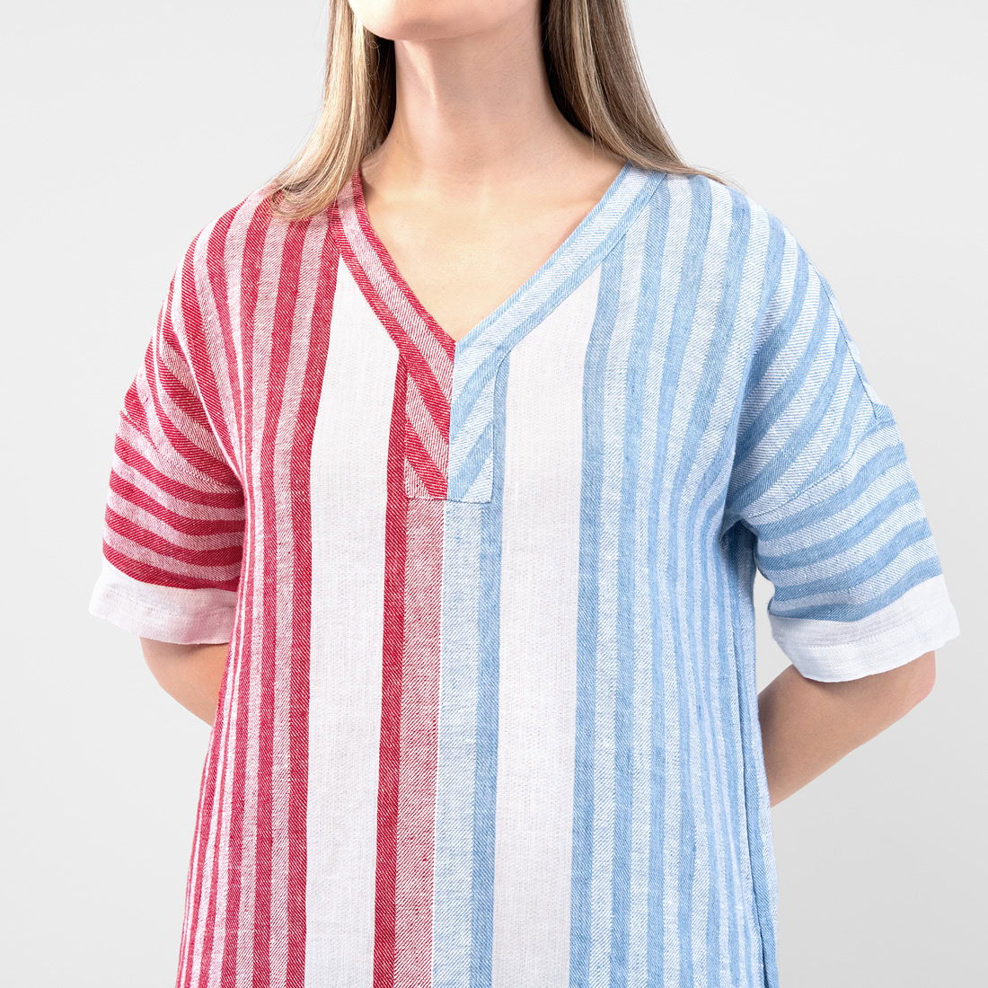 RENE Robe bleu rouge 5 RENE Robe bleu rouge – Image 5