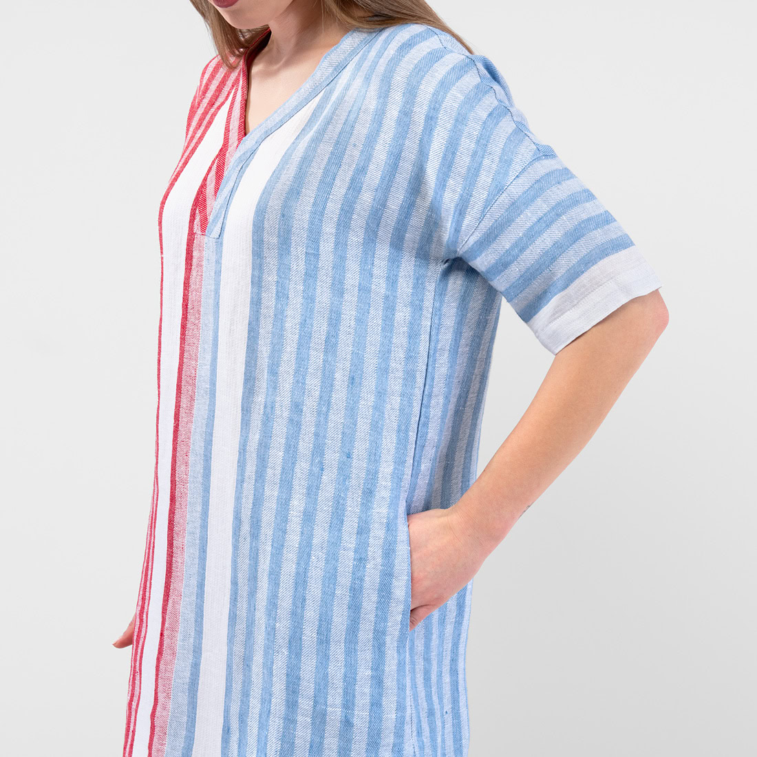 RENE Robe bleu rouge 6 RENE Robe bleu rouge – Image 6