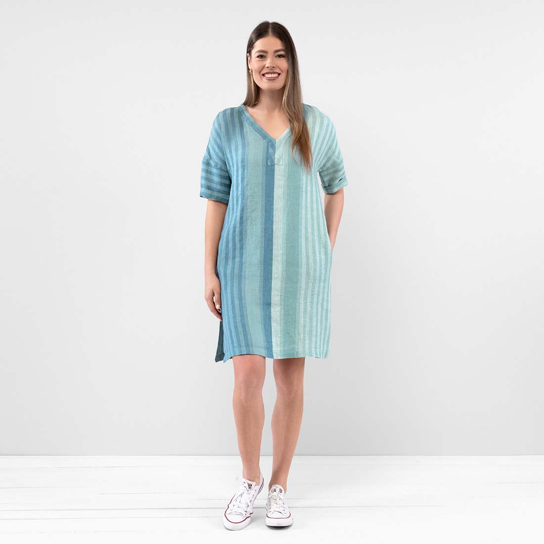 RENE Robe bleu vert 1 RENE Robe bleu vert