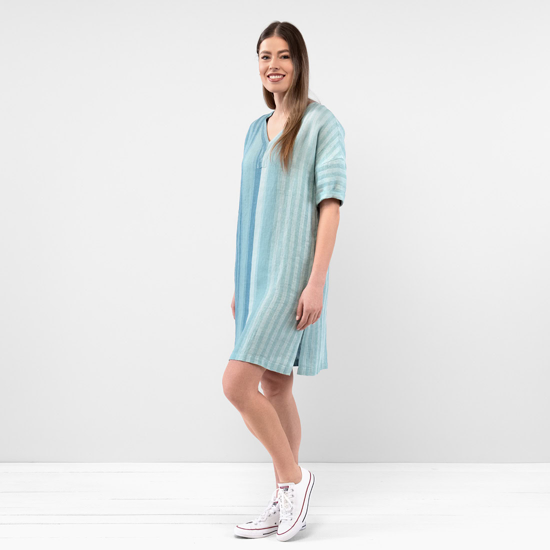 RENE Robe bleu vert 2 RENE Robe bleu vert – Image 2