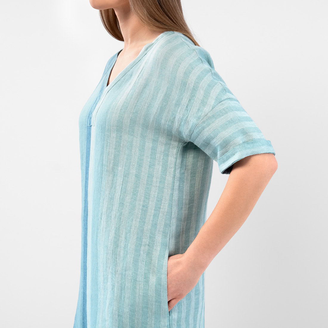 RENE Robe bleu vert 5 RENE Robe bleu vert – Image 5
