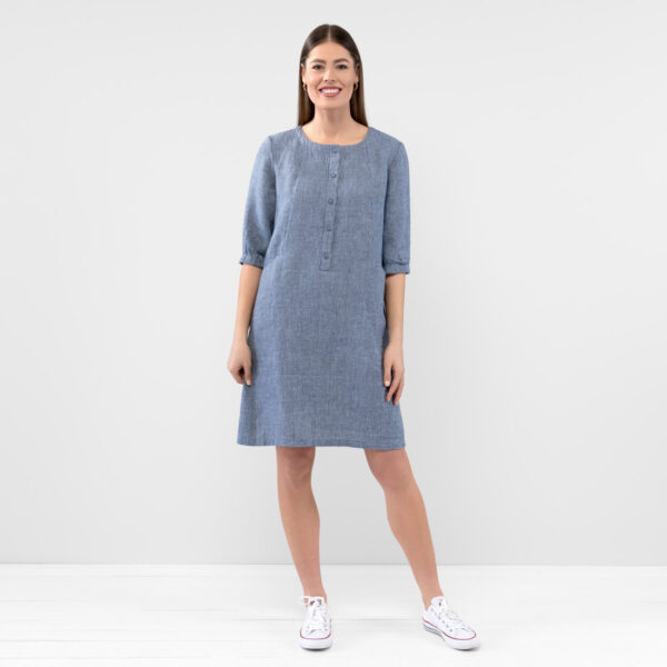 AVA Robe bleu blanc