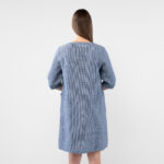 AVA Robe bleu blanc