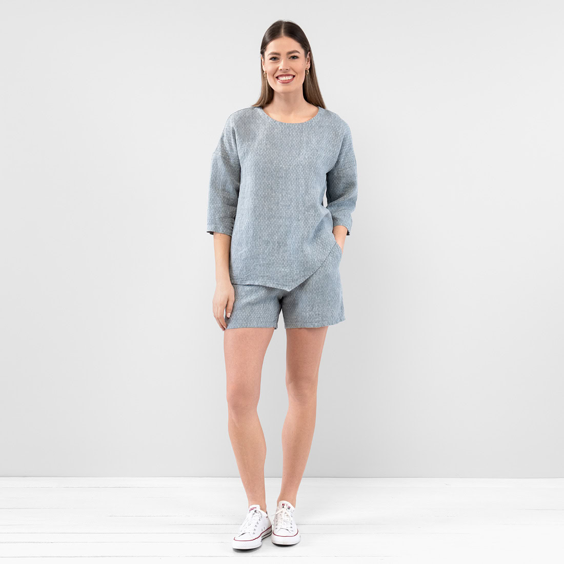LOGAN Blouse gris 2 LOGAN Blouse gris – Image 2