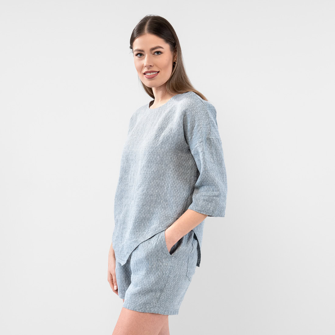 LOGAN Blouse gris 3 LOGAN Blouse gris – Image 3