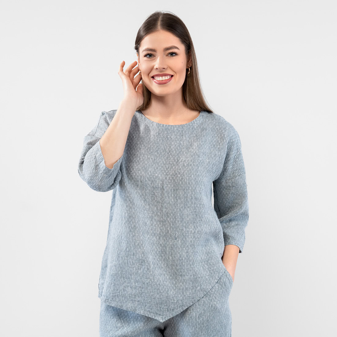 LOGAN Blouse gris 4 LOGAN Blouse gris – Image 4
