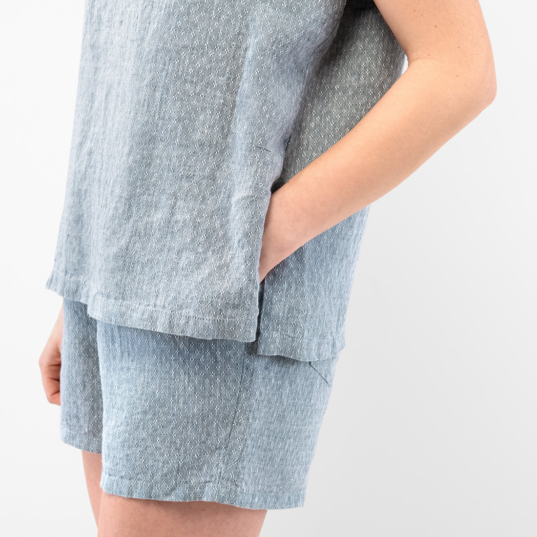 LOGAN BEY Blouse gris 5 LOGAN BEY Blouse gris – Image 5