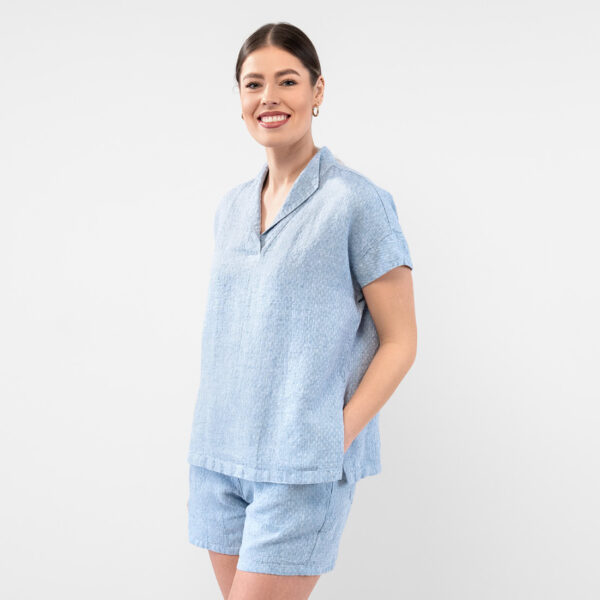 LOGAN BEY Blouse bleu – Image 3