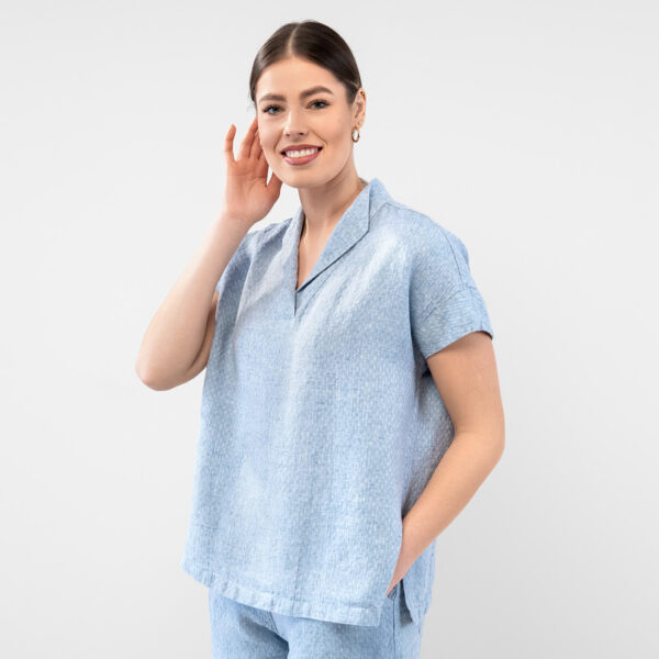 LOGAN BEY Blouse bleu – Image 4