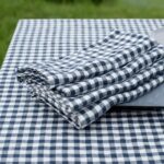 VICHY Serviette de table bleue