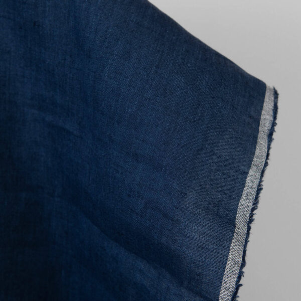 Tissu en lin marine foncé – Image 2
